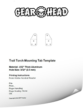 Trail Torch Mounting Tabs Template