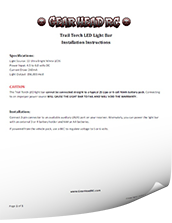 Trail Torch LED Light Bar Page Instructions