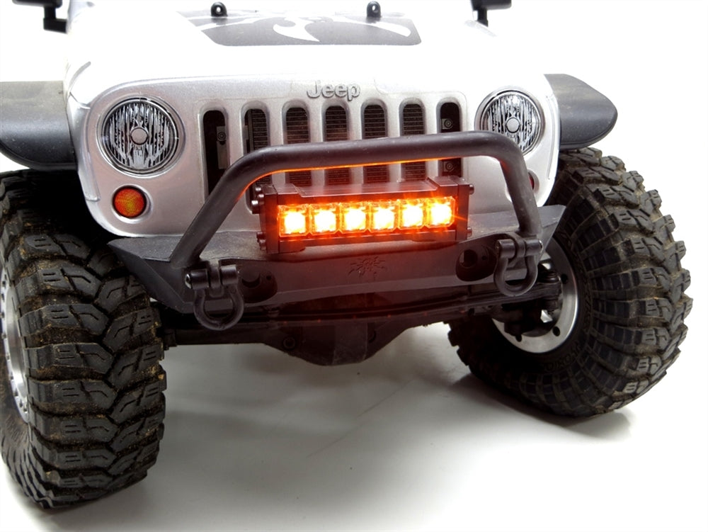 1/10 Scale 2" LED Light Bar with Mounting Brackets - Amber