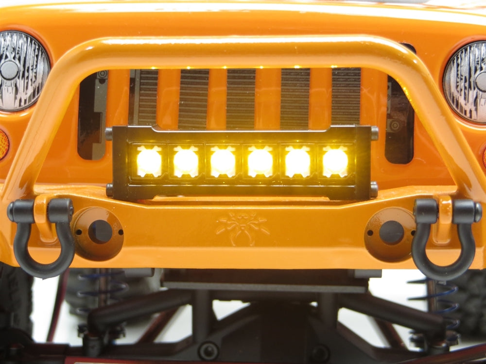 1/10 Scale 2" LED Light Bar with Mounting Brackets - Yellow